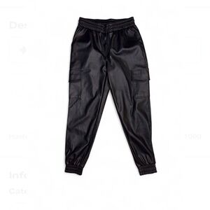 Forever 21 Black Cargo Jogger Pants